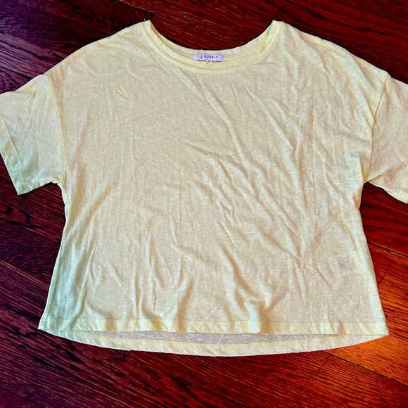 Z Supply Tops - Z Supply yellow  cropped tee